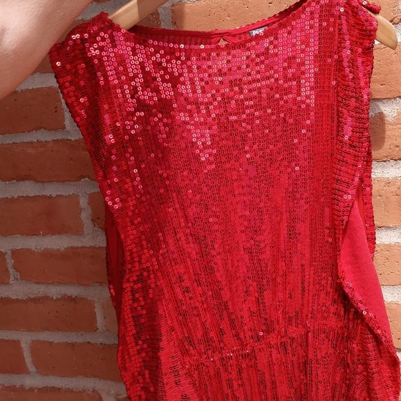 Vinatage Free People Red Sequin Top Small Petitie - Picture 8 of 12